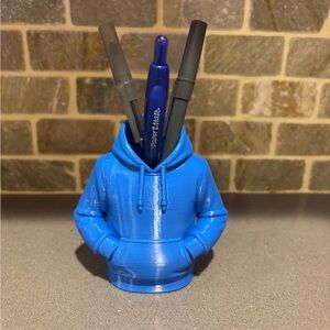 Blue Hoodie Pencil / Makeup Brush Holder